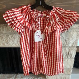 Buddy Love NWT red gingham top, XS